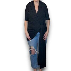 Hensely Black Kimono Blouse